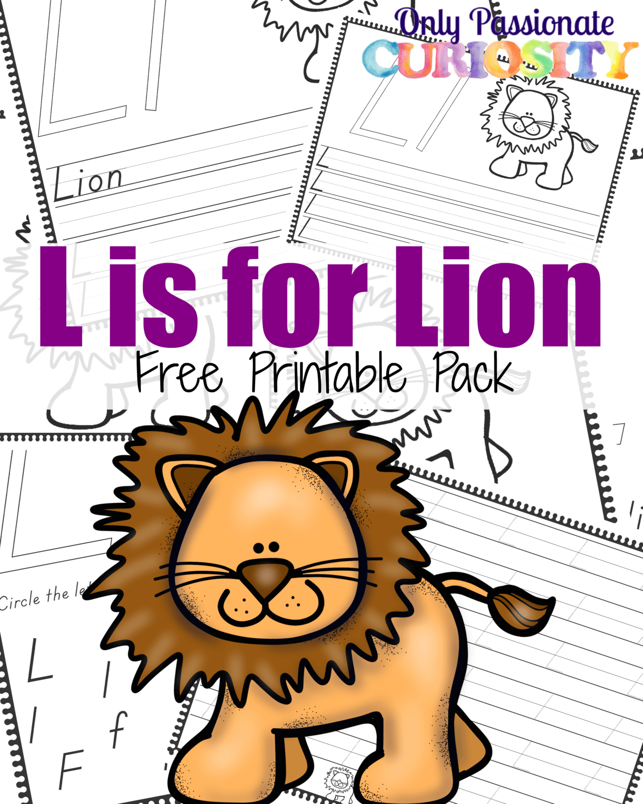 L is for Lion {ABCs for Me} – Only Passionate Curiosity