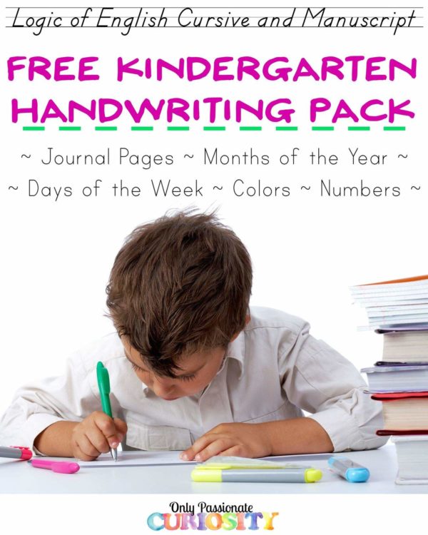 Kindergarten Basics: Copywork and Journaling Printable Pack - Only ...